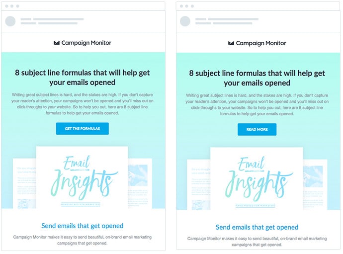 Campaign Monitor - A/B Test - Button Copy 